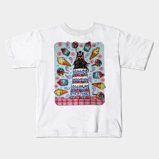 Yorkshire terrier junk food celebration Kids T-Shirt